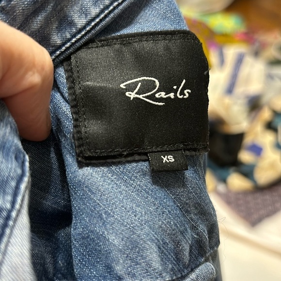 RAILS Carter Raw denim dark wash frayed hem in small - Picture 7 of 7